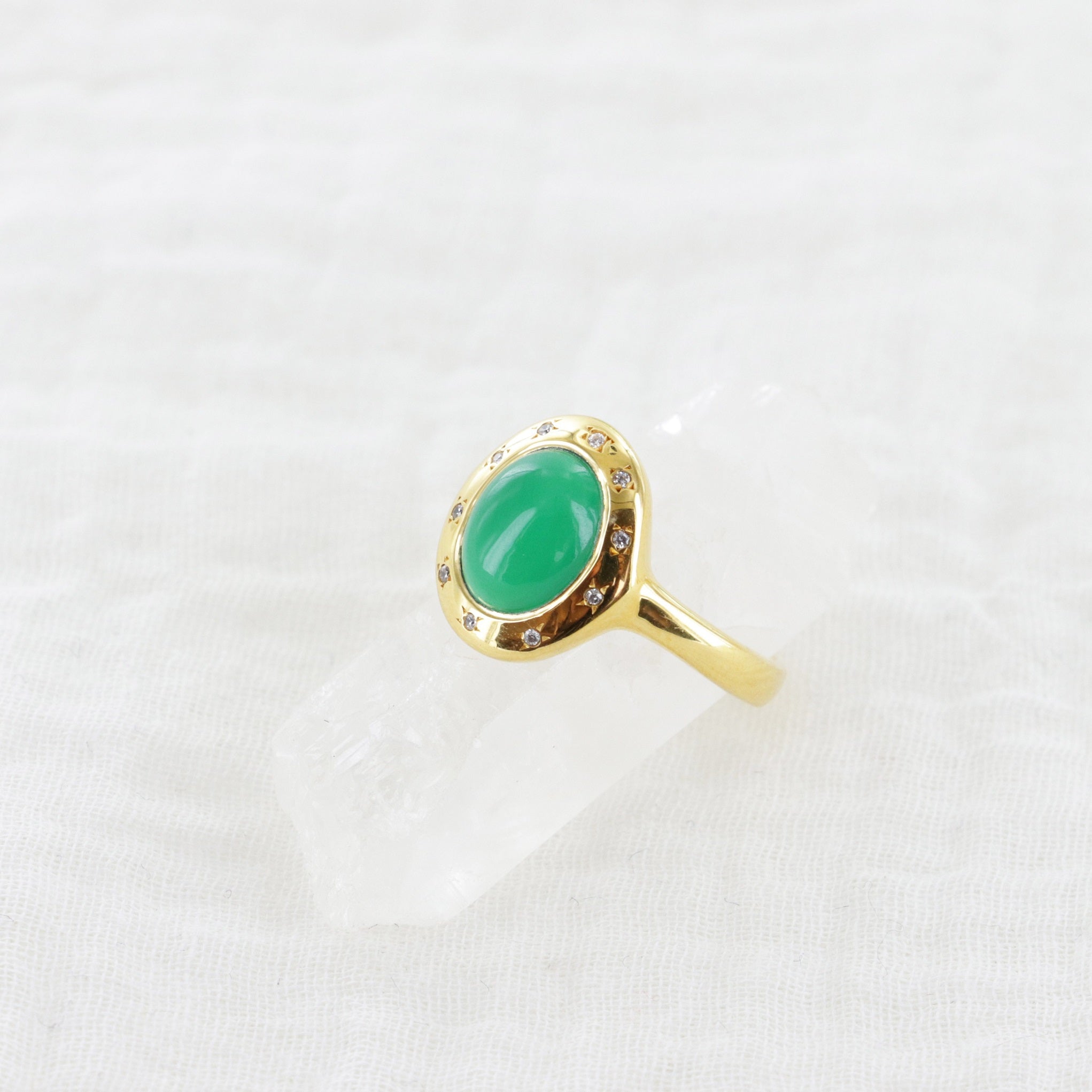 Leticia Ponti Pia bague labradorite taille 52 plaqué or