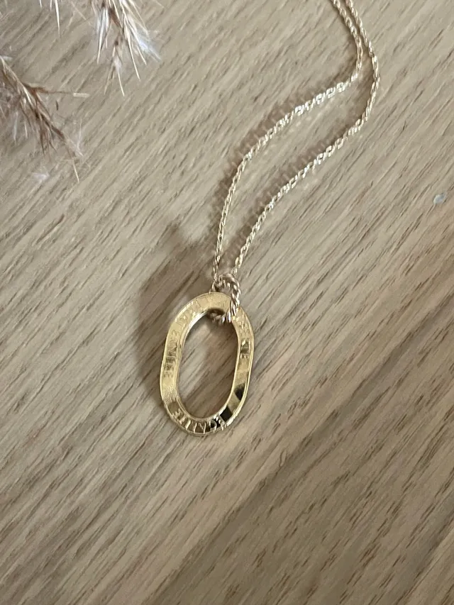 Le P’tit Franc Égalité collier pièce 10 francs anneau strié