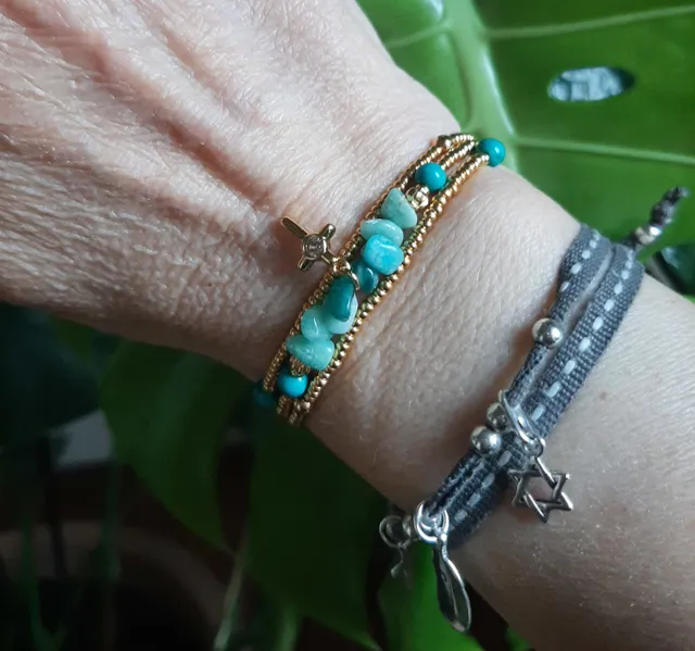 Les Ailes de Gloria Tranquility bracelet multirangs fin