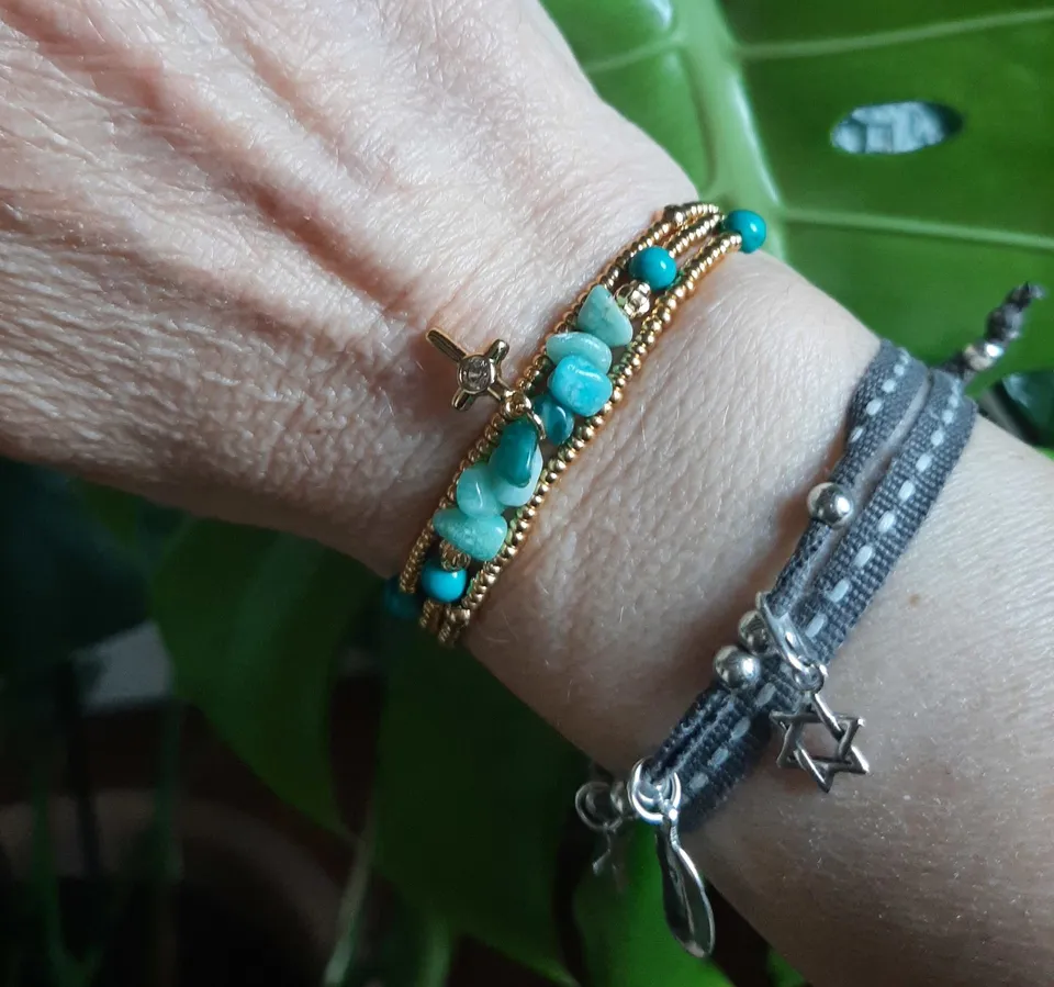 Les Ailes de Gloria Tranquility bracelet multirangs fin
