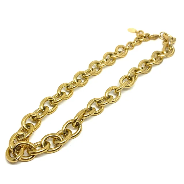 Hypnochic Mira Alba Collier Maillon Doré Acier 40 cm