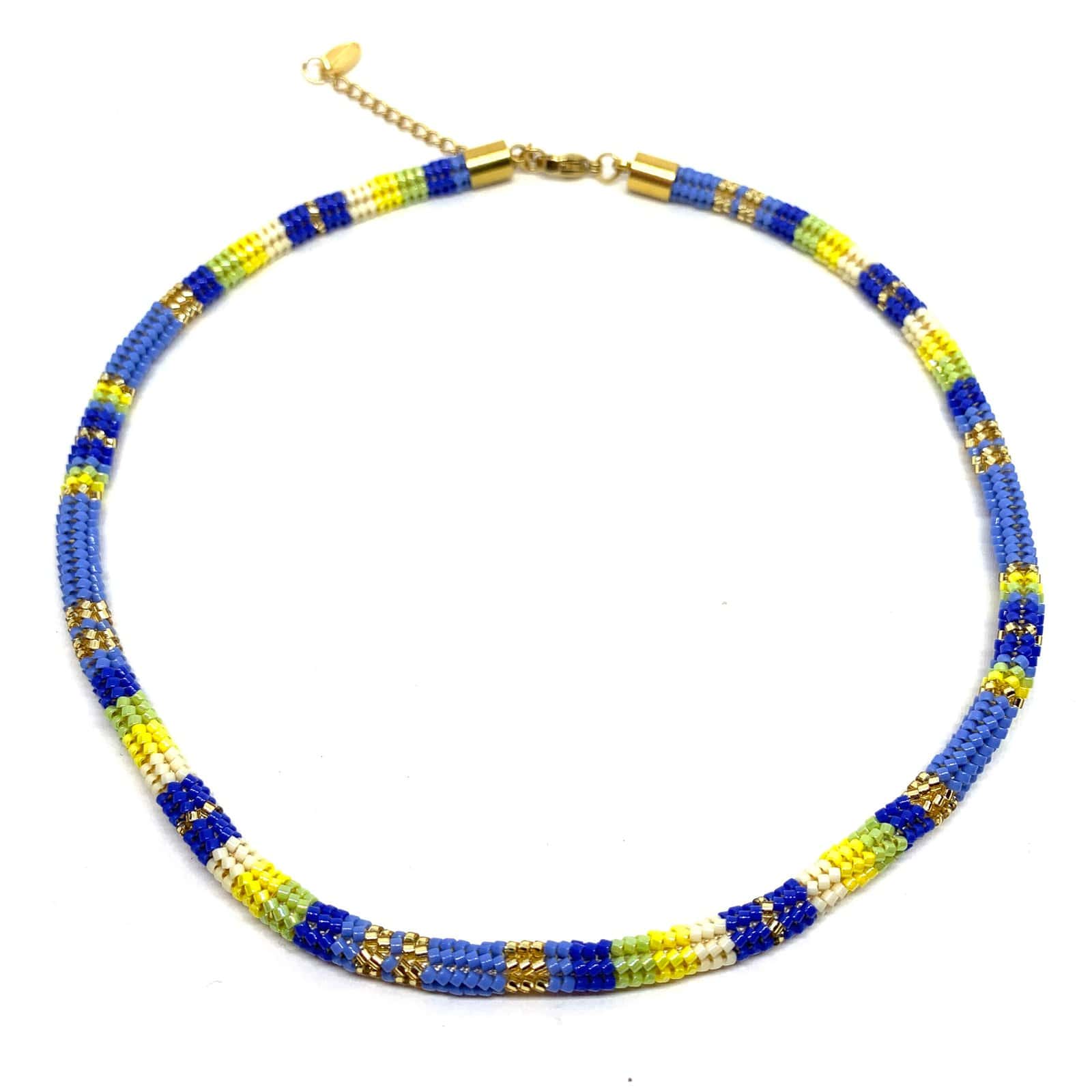 HYPNOCHIC SNAKE LARGE collier fantaisie perles Miyuki multicolore 44 cm