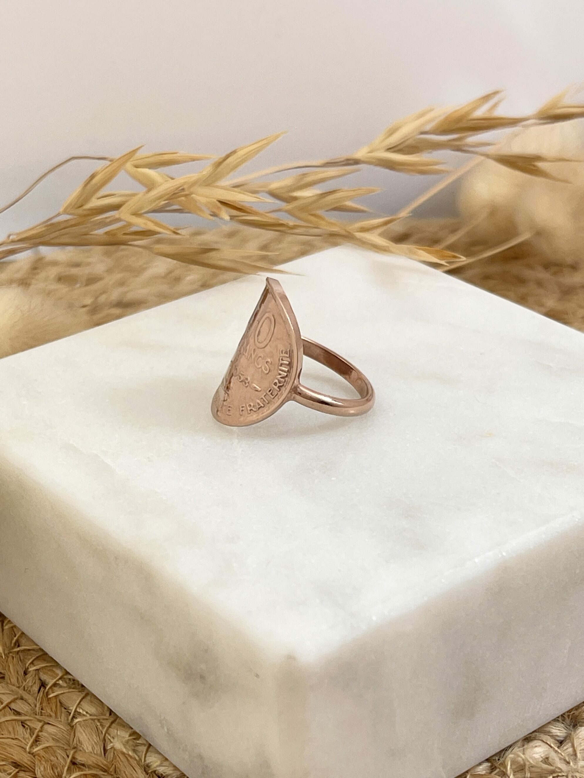 Le P’tit Franc Guiraud bague 10 francs plaqué argent réglable