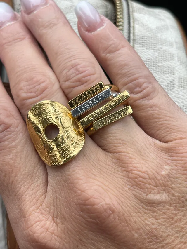 Le P’tit Franc Râleuse bague 10 francs argent 47-68