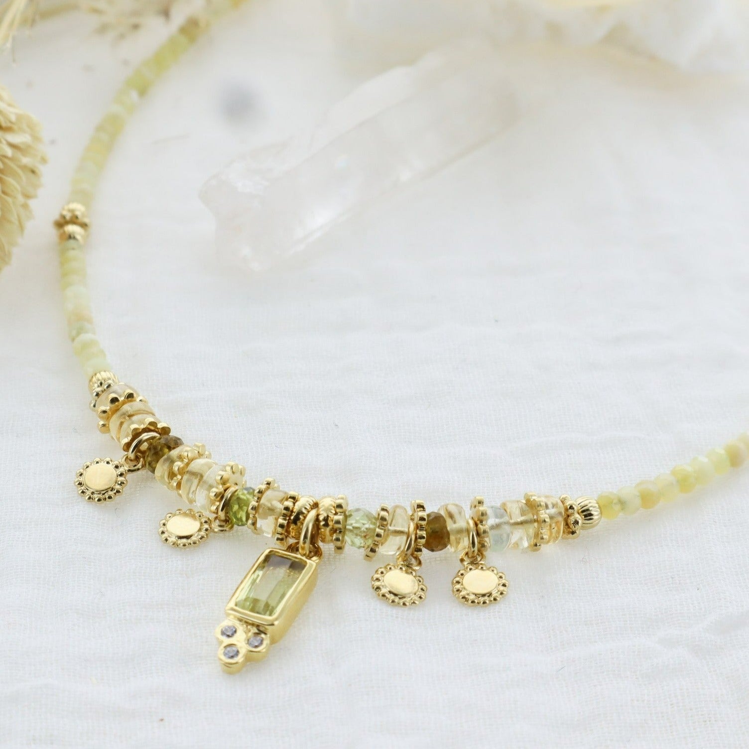 Leticia Ponti Frida Pampilles collier labradorite multi-pierres