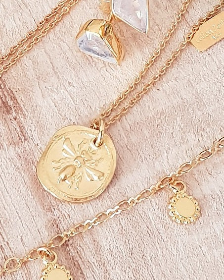 Leticia Ponti Colliers Little Bee collier vermeil abeille 40 cm