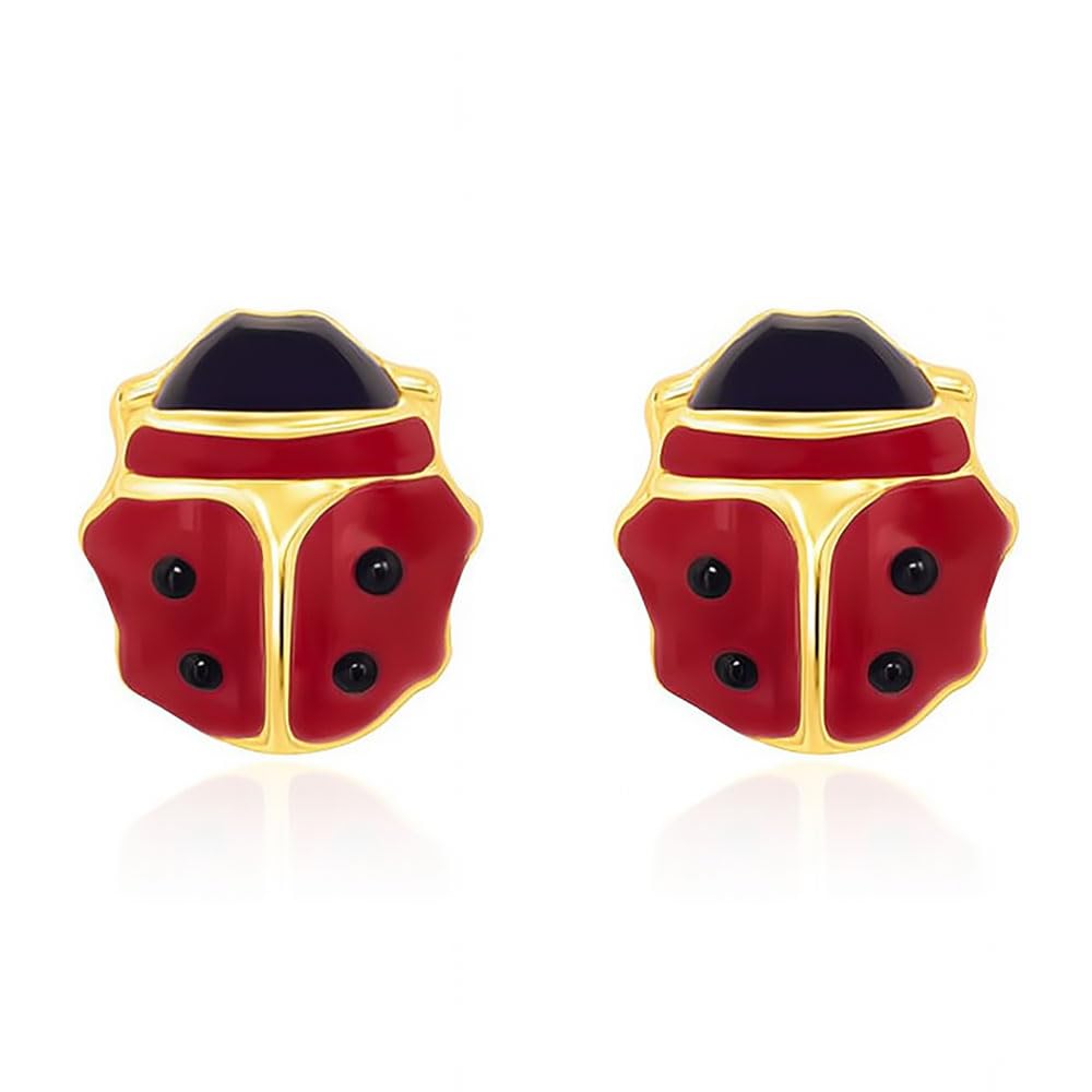 L'Atelier d'Azur Coccinelles Or Jaune Boucles d'oreilles Fille