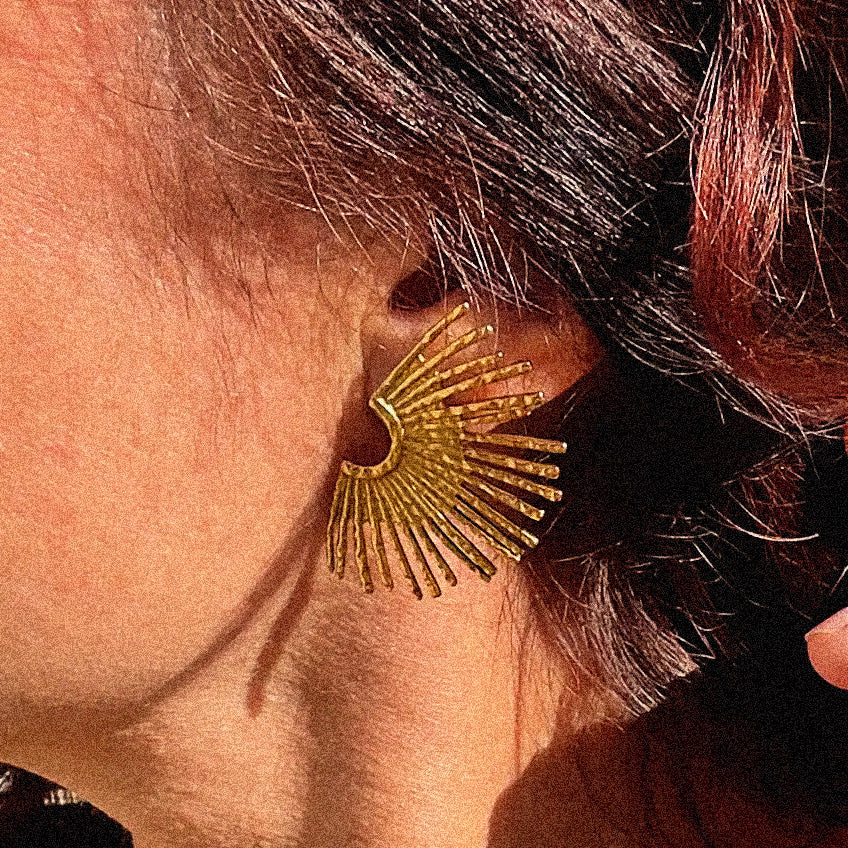 MAD SO CREATION Solea boucles d'oreilles soleil 44 mm