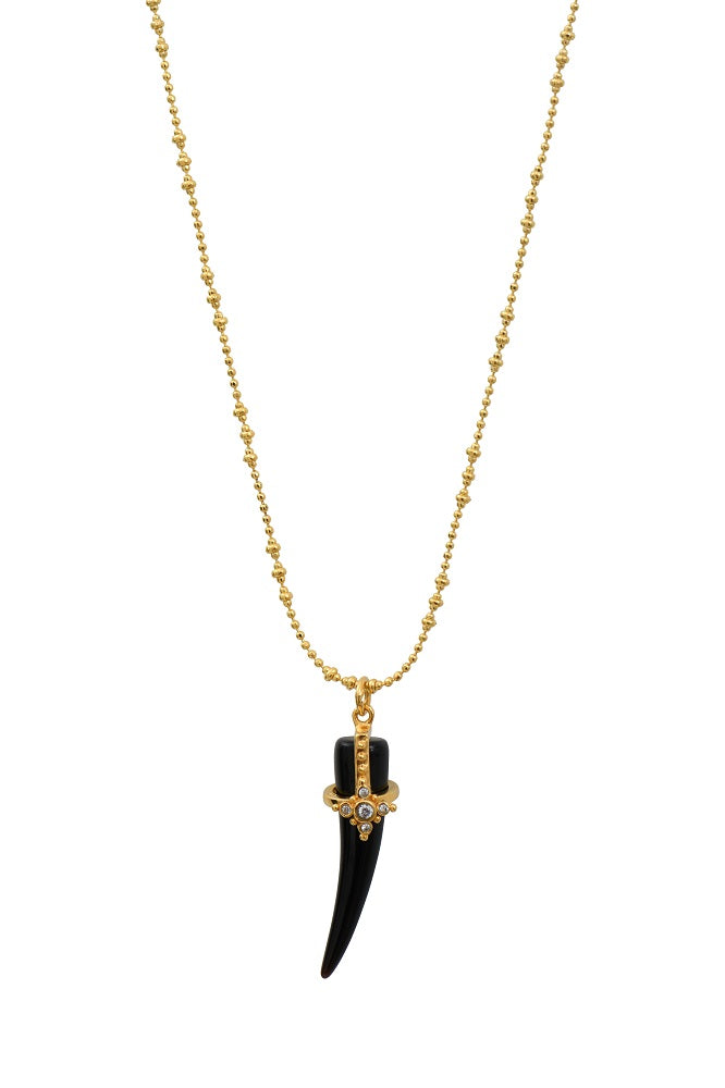 Leticia Ponti Louise collier griffe onyx 40 cm