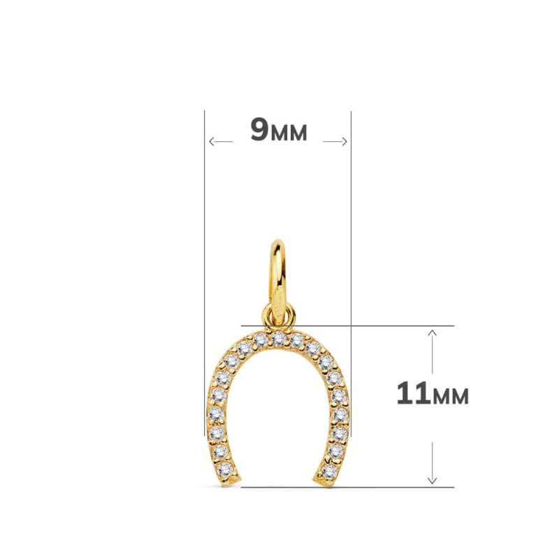 L'Atelier d'Azur Collier fer à cheval or 750 zirconiums