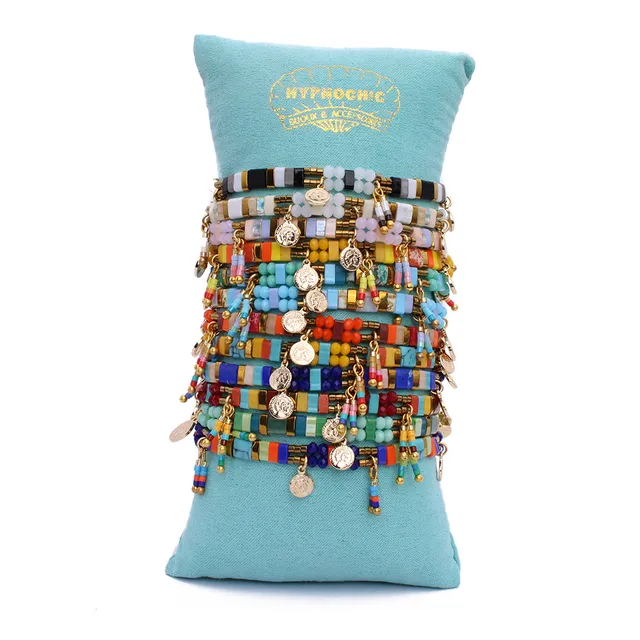 HYPNOCHIC Bracelets Tila Glass bracelet perles pastel multicolore