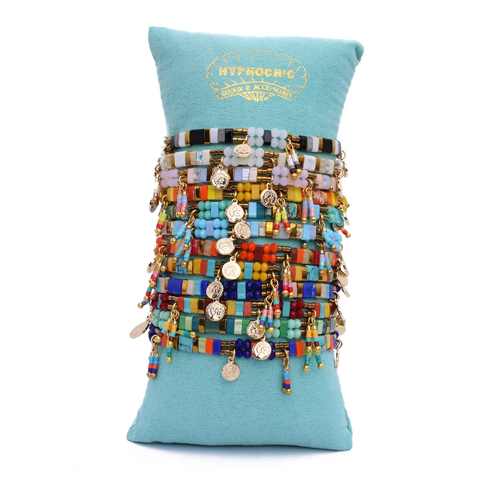 HYPNOCHIC Bracelets Tila Glass bracelet perles pastel multicolore