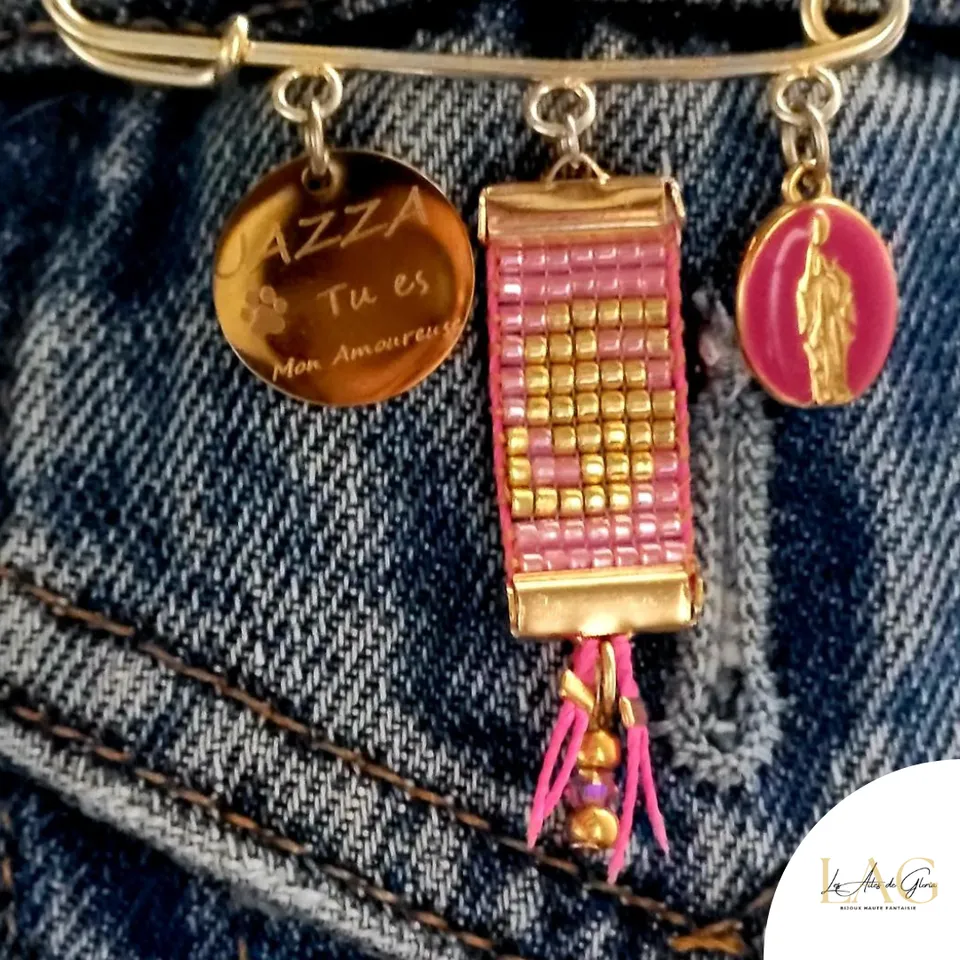 Les Ailes de Gloria broche Sainte Personnalisé cérémonie
