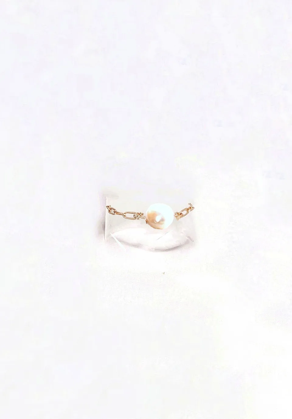 Ô PLUM Bagues Ginette Perle bague plaqué or taille 52 perle