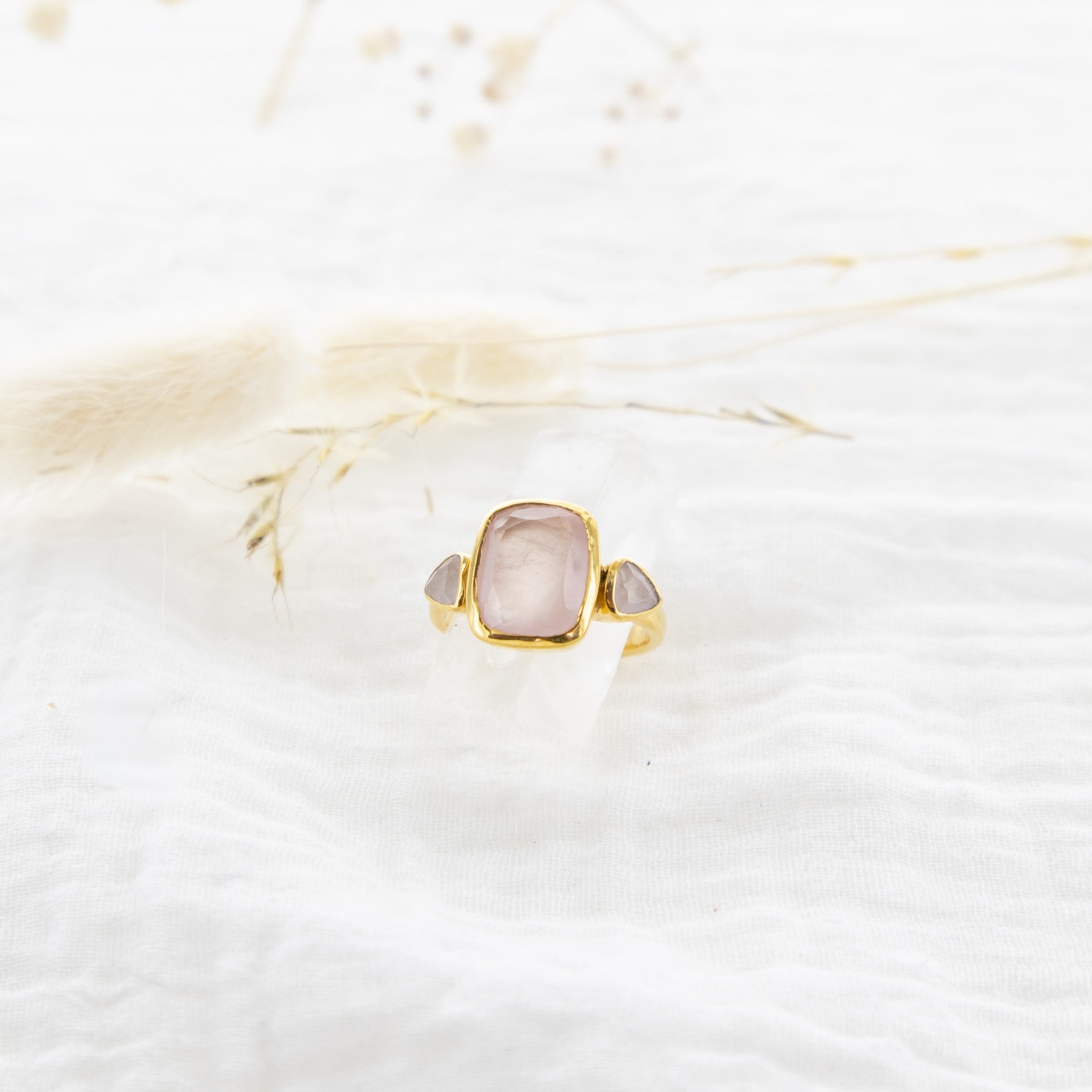 Leticia Ponti Lise bague rubis plaqué or ajustable