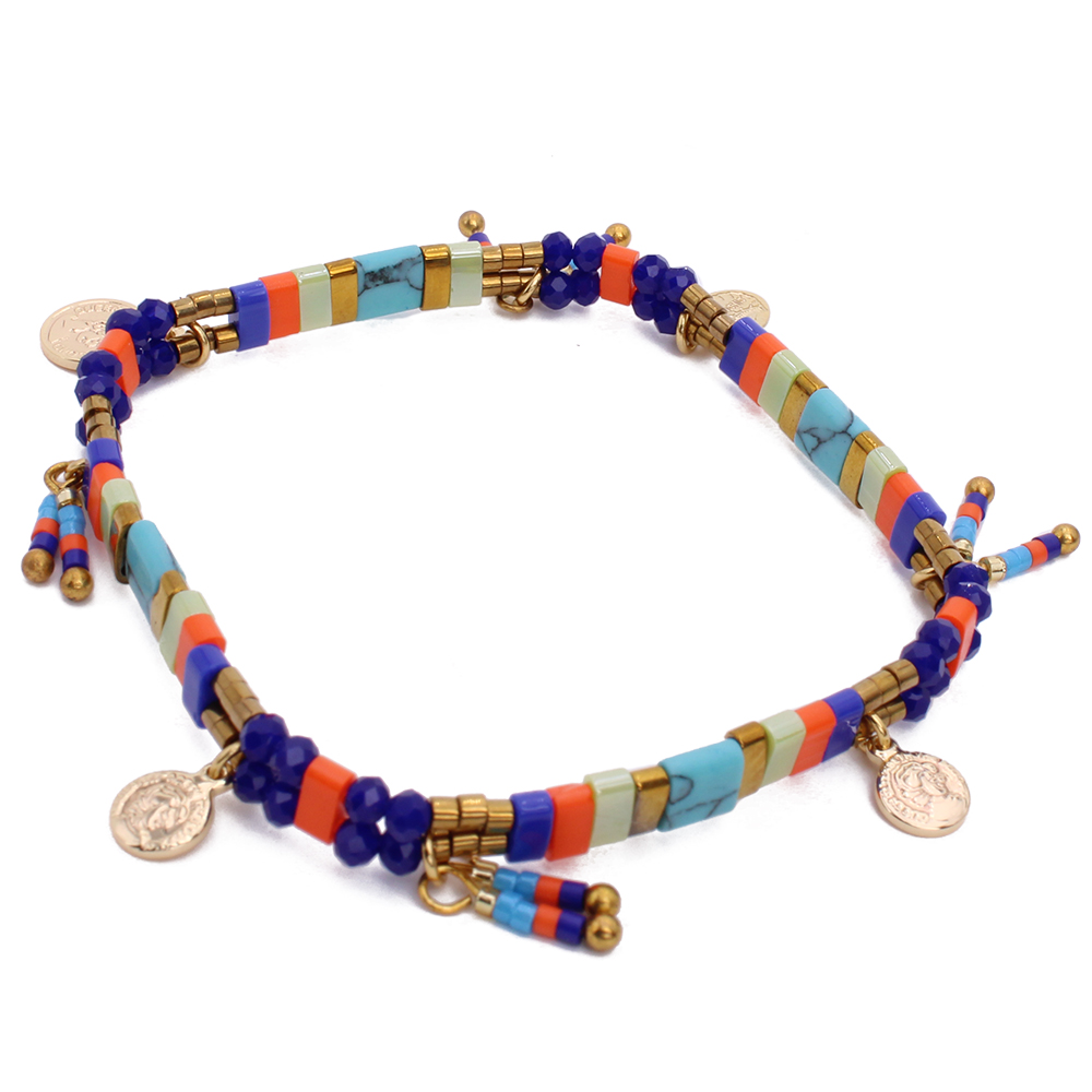 HYPNOCHIC Bracelets Tila Glass bracelet perles pastel multicolore
