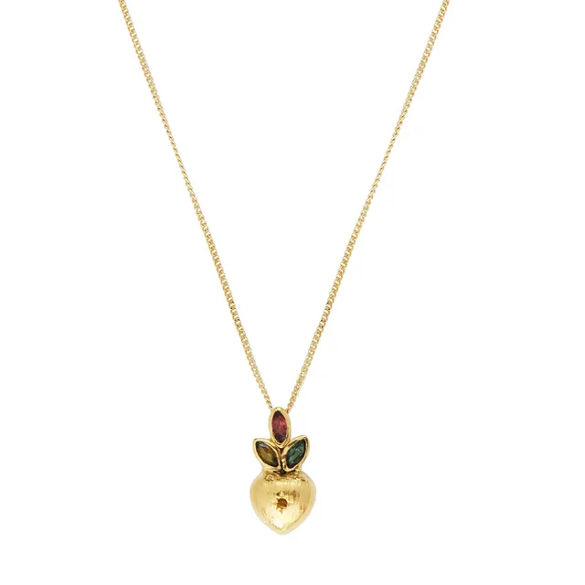Leticia Ponti Heart Tiny collier coeur tourmaline rose
