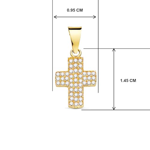 L'Atelier d'Azur Collier Croix Or 18 Carats Zirconiums