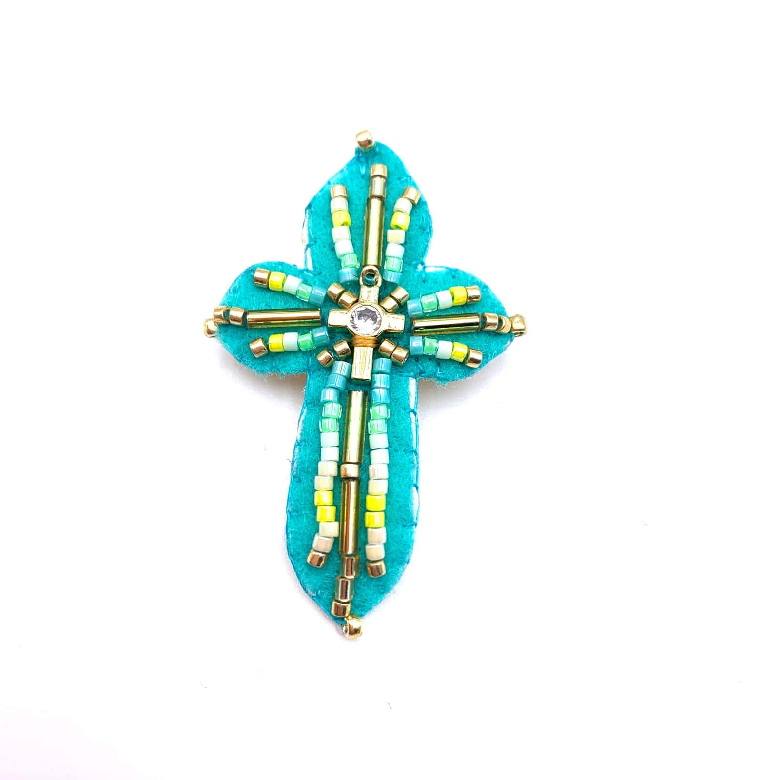 HYPNOCHIC Marta broche croix feutrine perles