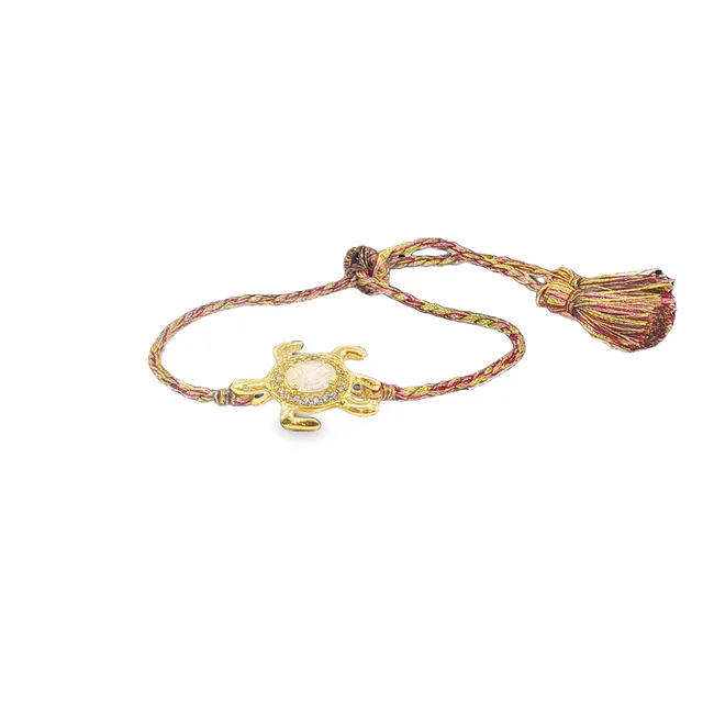 Leticia Ponti Tortue Tiny bracelet quartz rose plaqué or