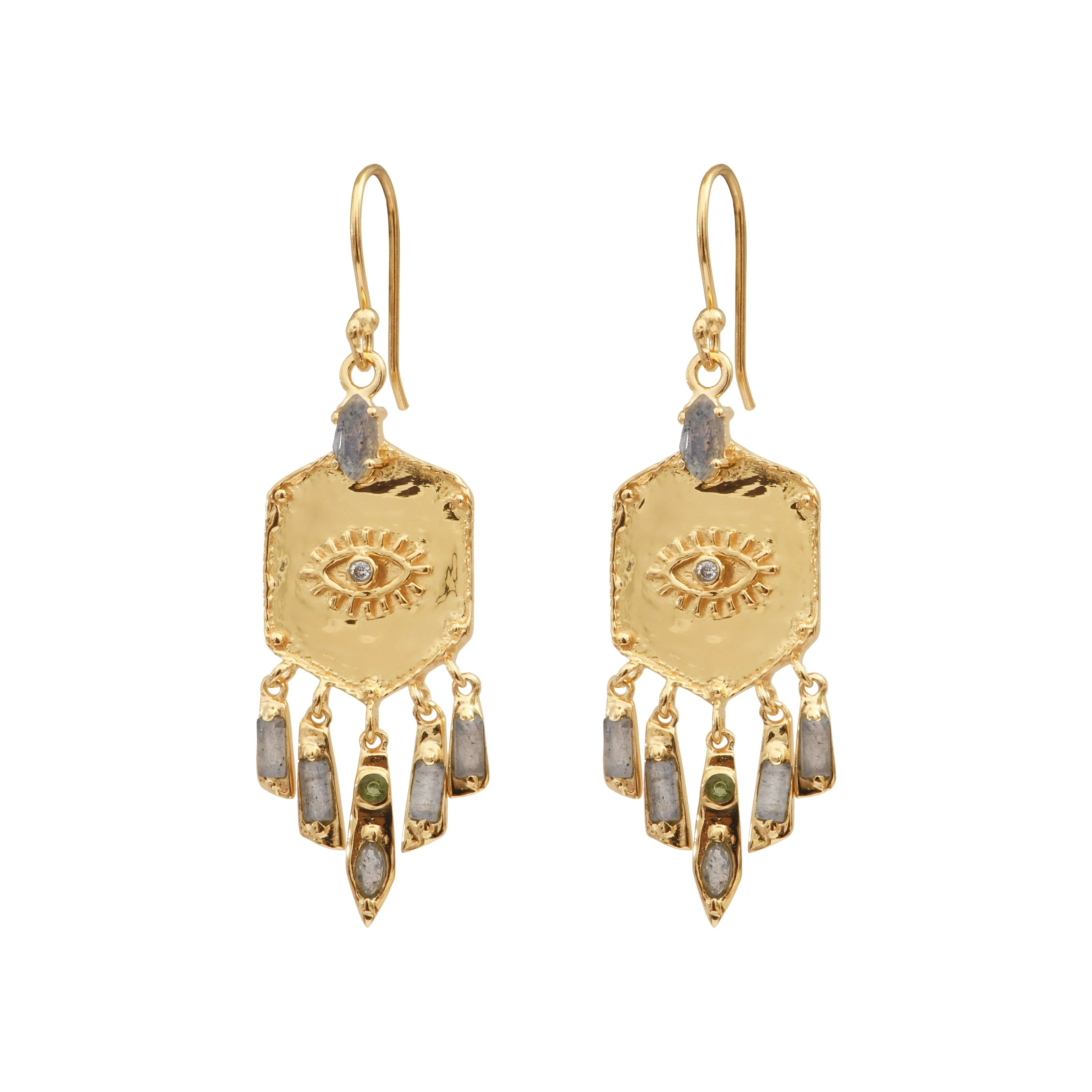 Leticia Ponti Œil Pampille boucles d'oreilles améthyste