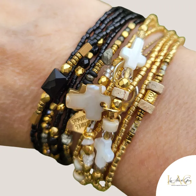 Les Ailes de Gloria Lovina bracelet multirangs femme