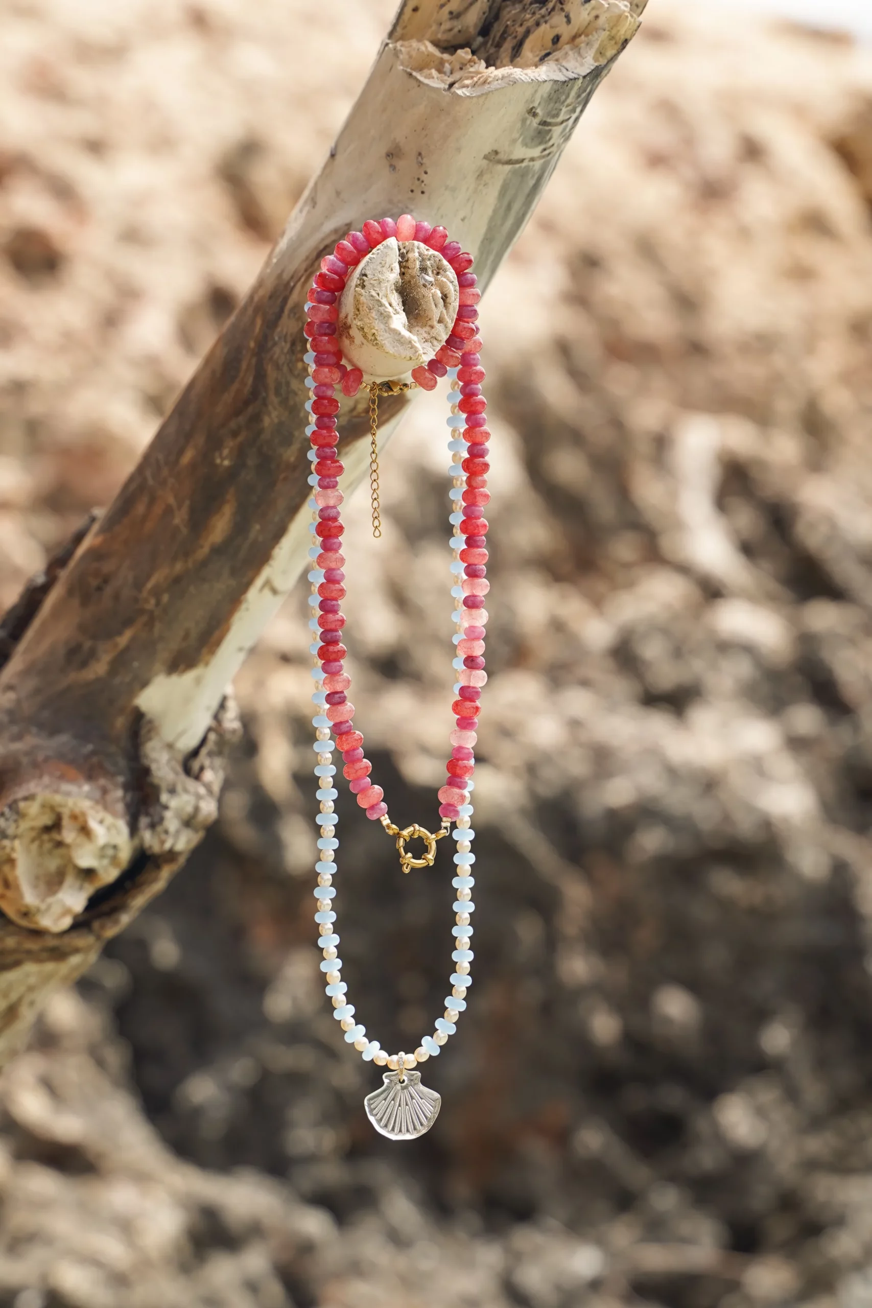 Pachanana Grenadine collier acier inoxydable anti-allergène