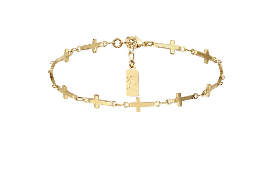 Leticia Ponti Faith bracelet plaqué or réglable 16-18 cm
