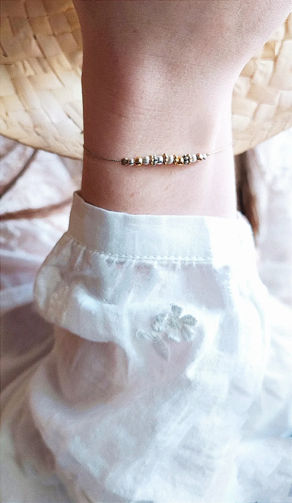 Ô PLUM Luz bracelet cordon perles 15-18 cm
