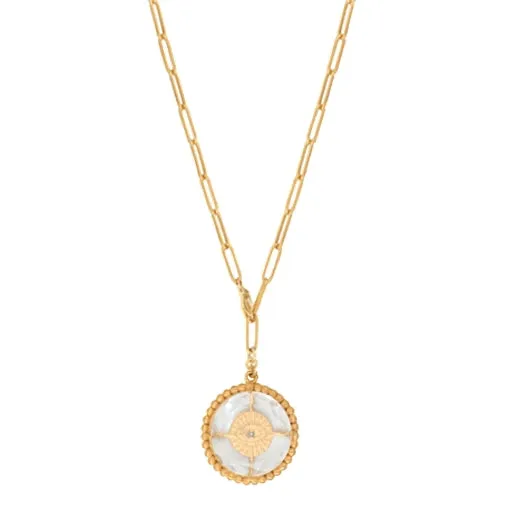 Leticia Ponti Luck Talisman Collier Cristal Zircon Blanc 42 cm