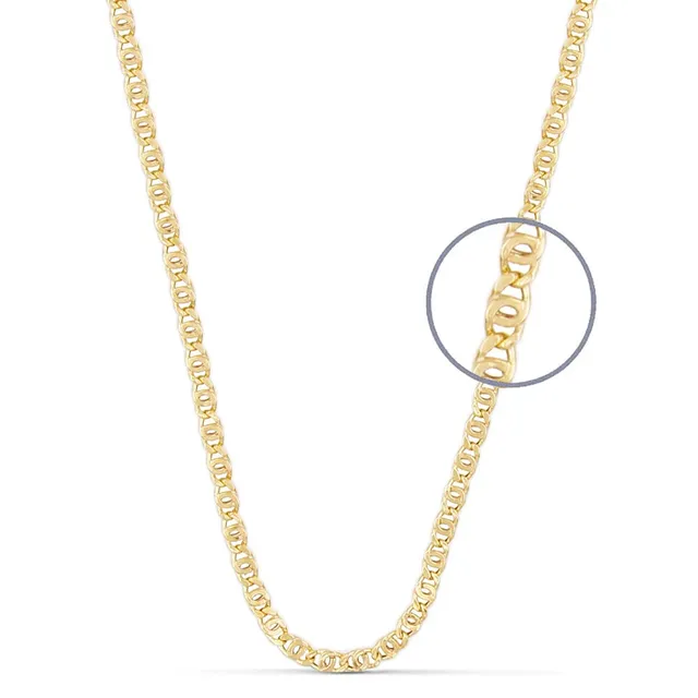 L'Atelier d'Azur Oeil de Tigre chaîne or jaune homme 60cm