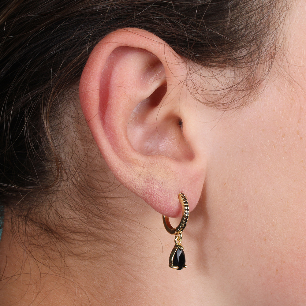 Hypnochic Créole Crystal Noir créoles femme noir