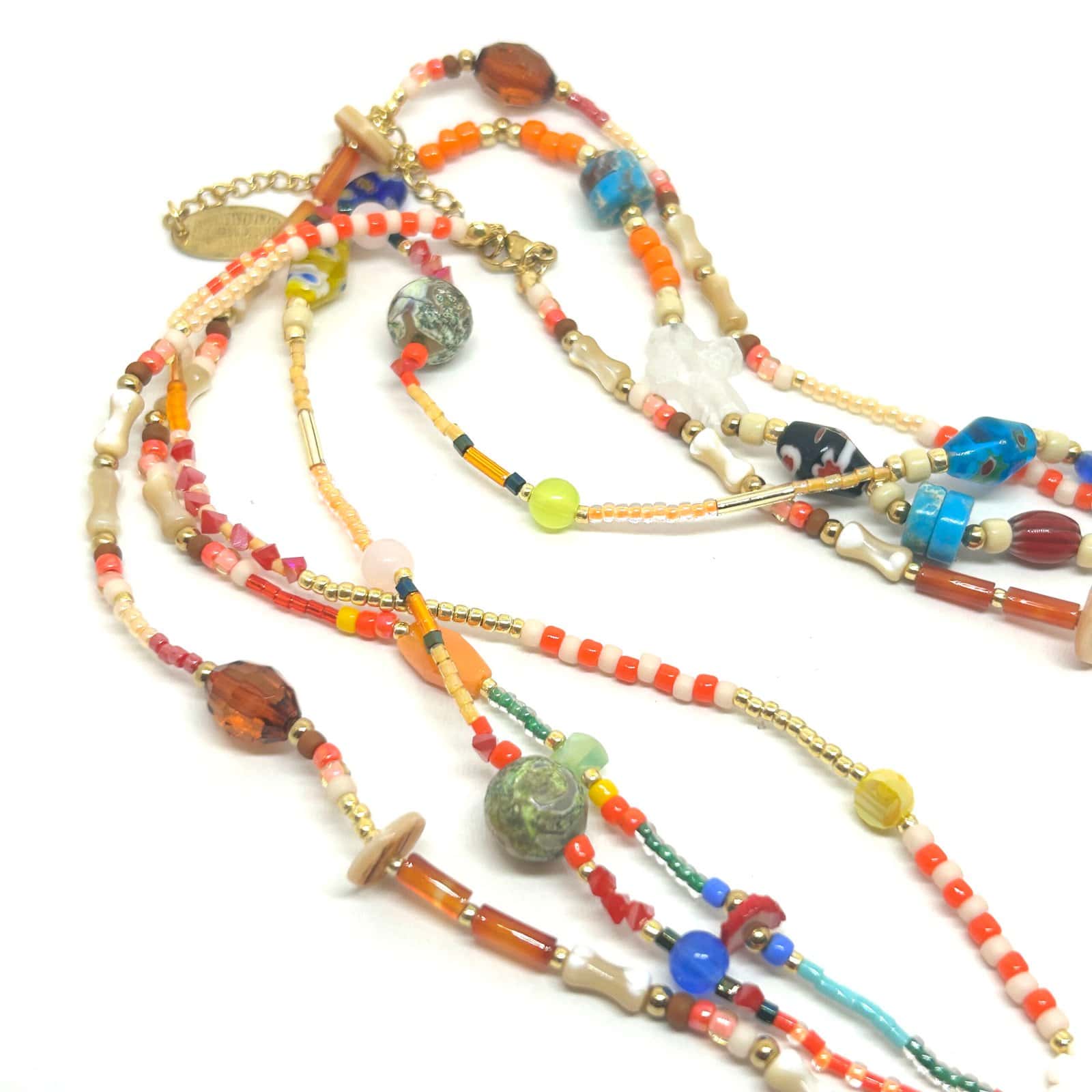 Hypnochic Summer sautoir long fantaisie multicolore 2 m