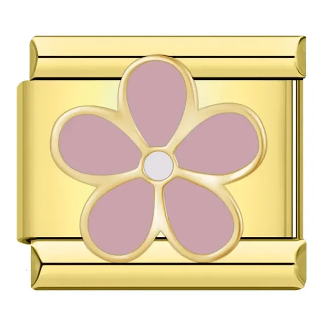 Les Ailes de Gloria Wings Flora Pink breloque charm rose