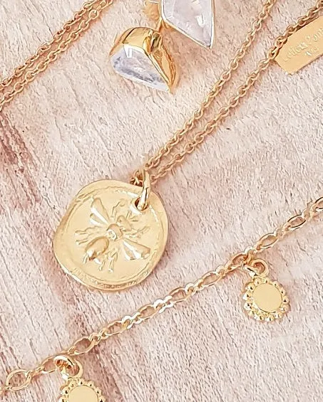 Leticia Ponti Colliers Little Bee collier vermeil abeille 40 cm