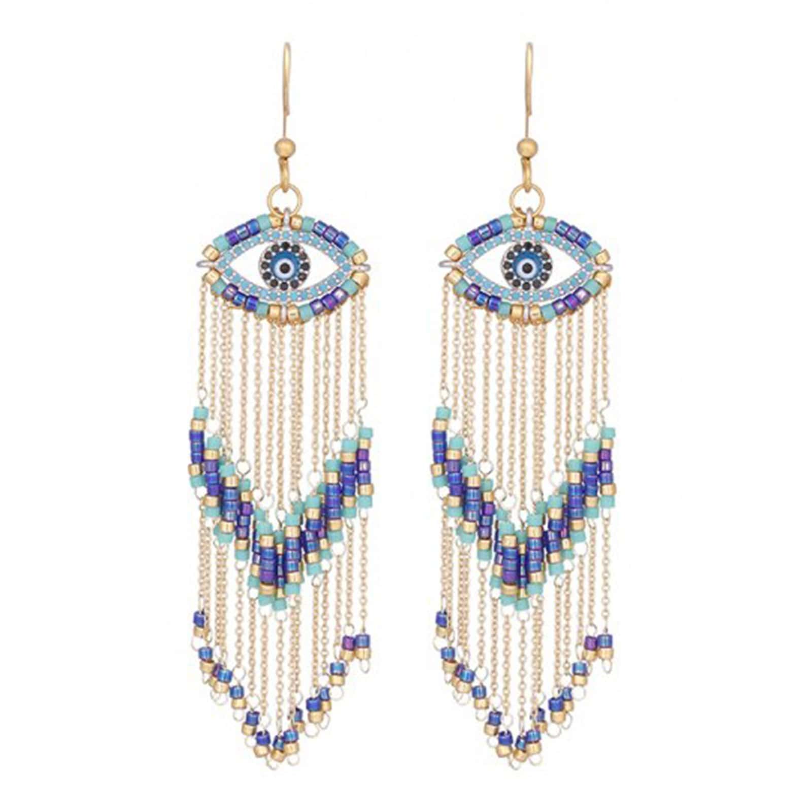 Hypnochic Satis Boucles d'Oreilles Dorées Œil Nacre
