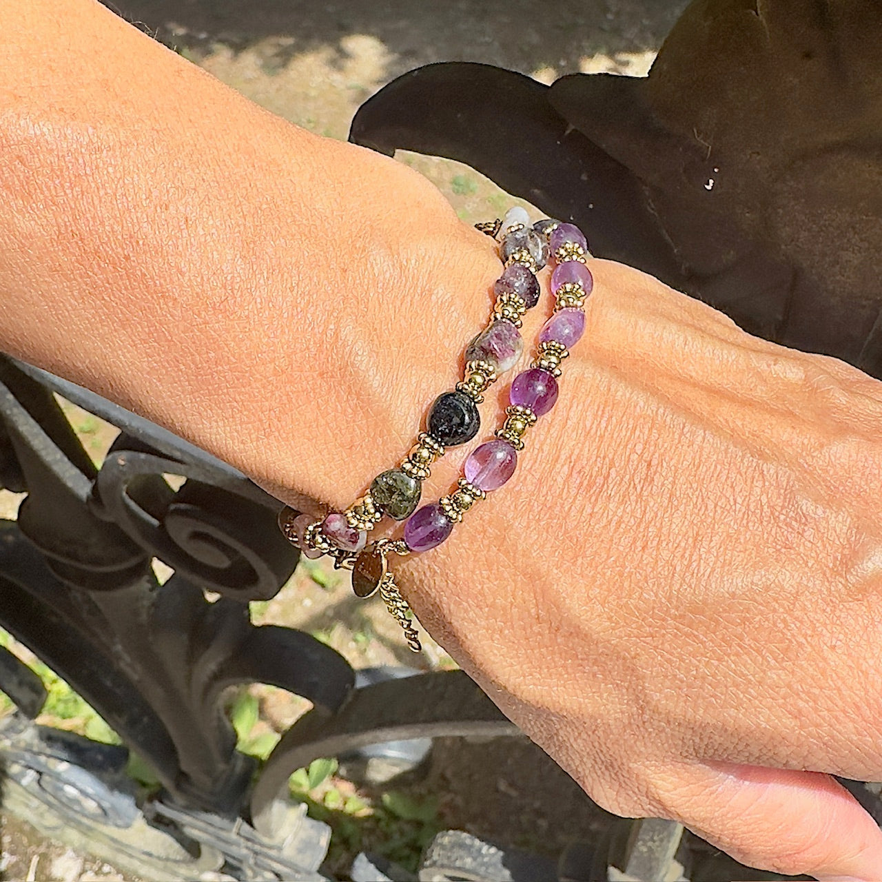MAD SO CREATION Olie bracelet pierre tourmaline 17 cm