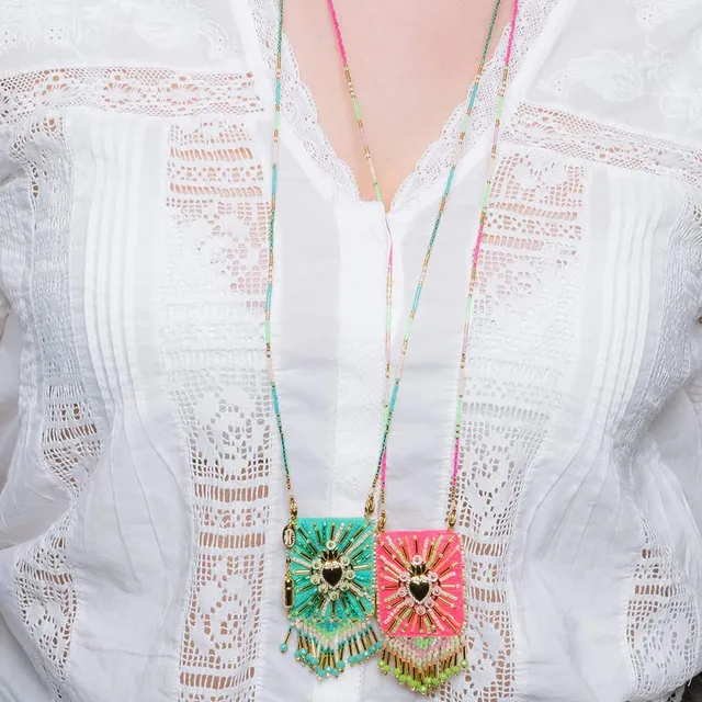 Hypnochic Ex Voto collier pochette doré