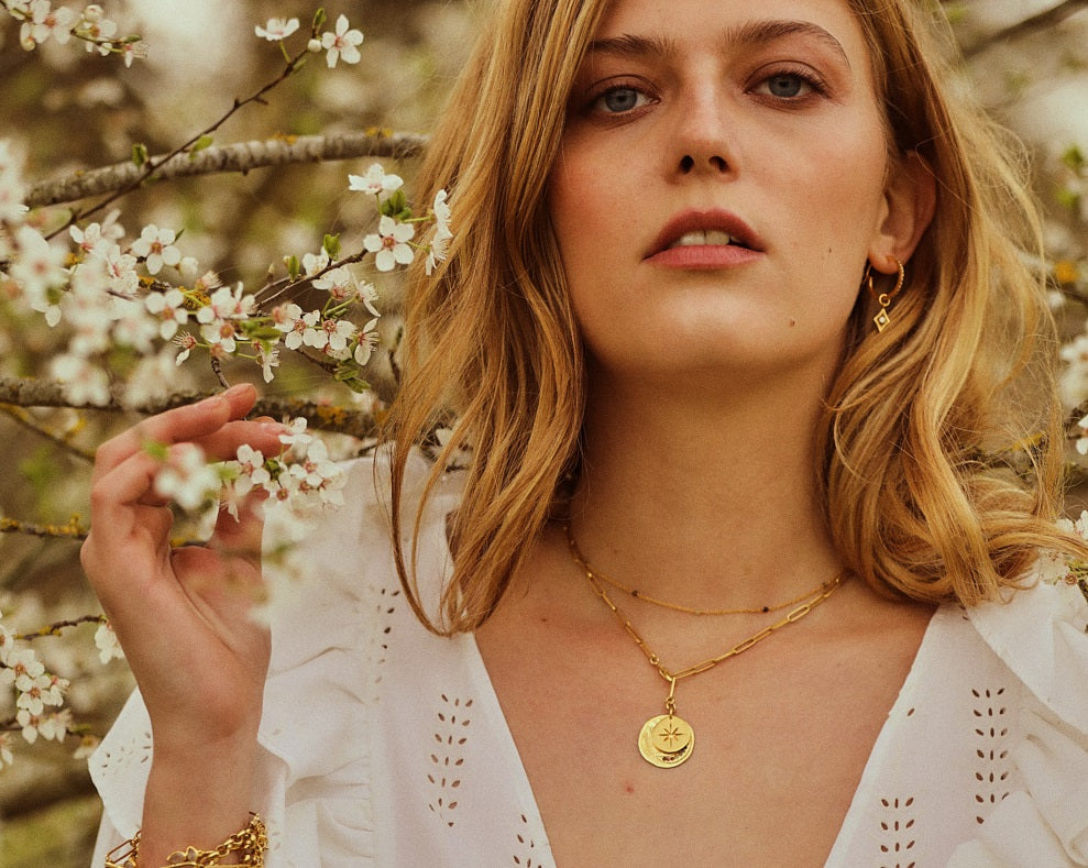 Leticia Ponti Luna Collier double médaille tourmaline