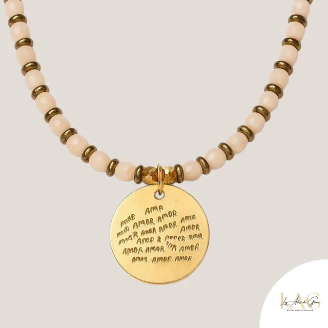 Les Ailes de Gloria Mantra Bracelet Amor Amor gravé