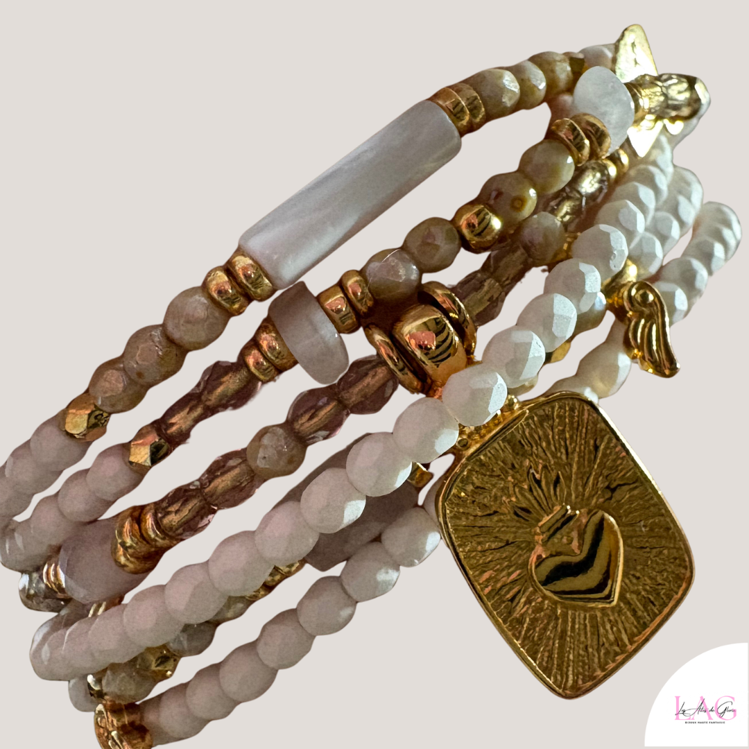 Les Ailes de Gloria Lumina bracelet multirangs femme