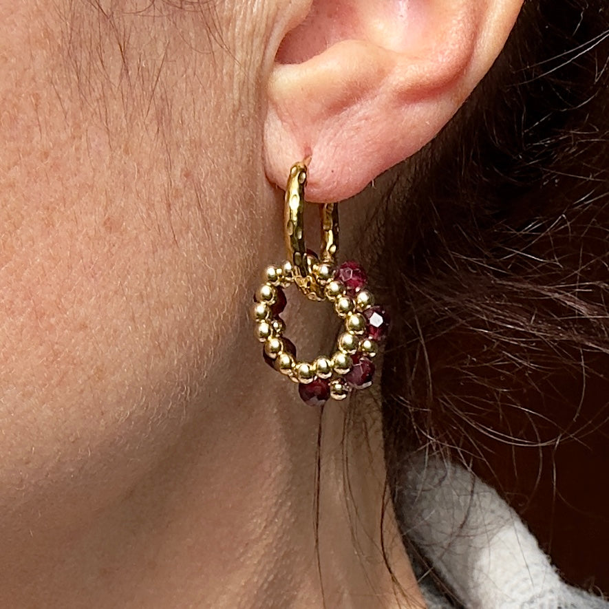 Mad So Creation Kate créoles interchangeables boucles amethyste