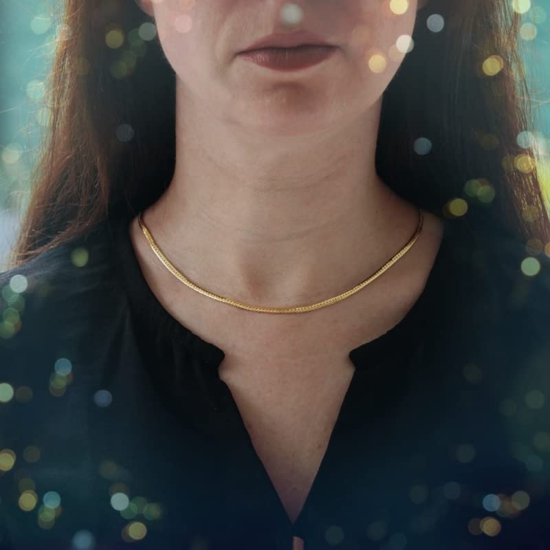 L'Atelier d'Azur Collier Femme or jaune maille anglaise