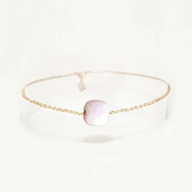 Ô Plum Shenaa bracelet opale plaqué or 17-19 cm