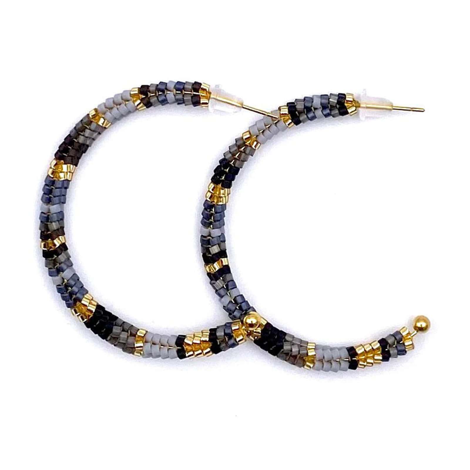 Hypnochic Snake Large créoles fantaisie perles Miyuki