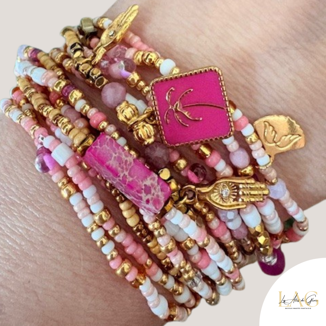 Les Ailes de Gloria Amulette Bali Soul bracelet multirangs