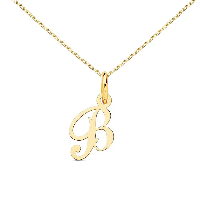 L'Atelier d'Azur Collier Lettre B Or 18 Carats Initiale
