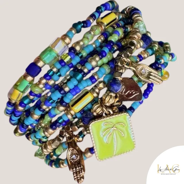 Les Ailes de Gloria Amulette d'Hélios bracelet multirangs