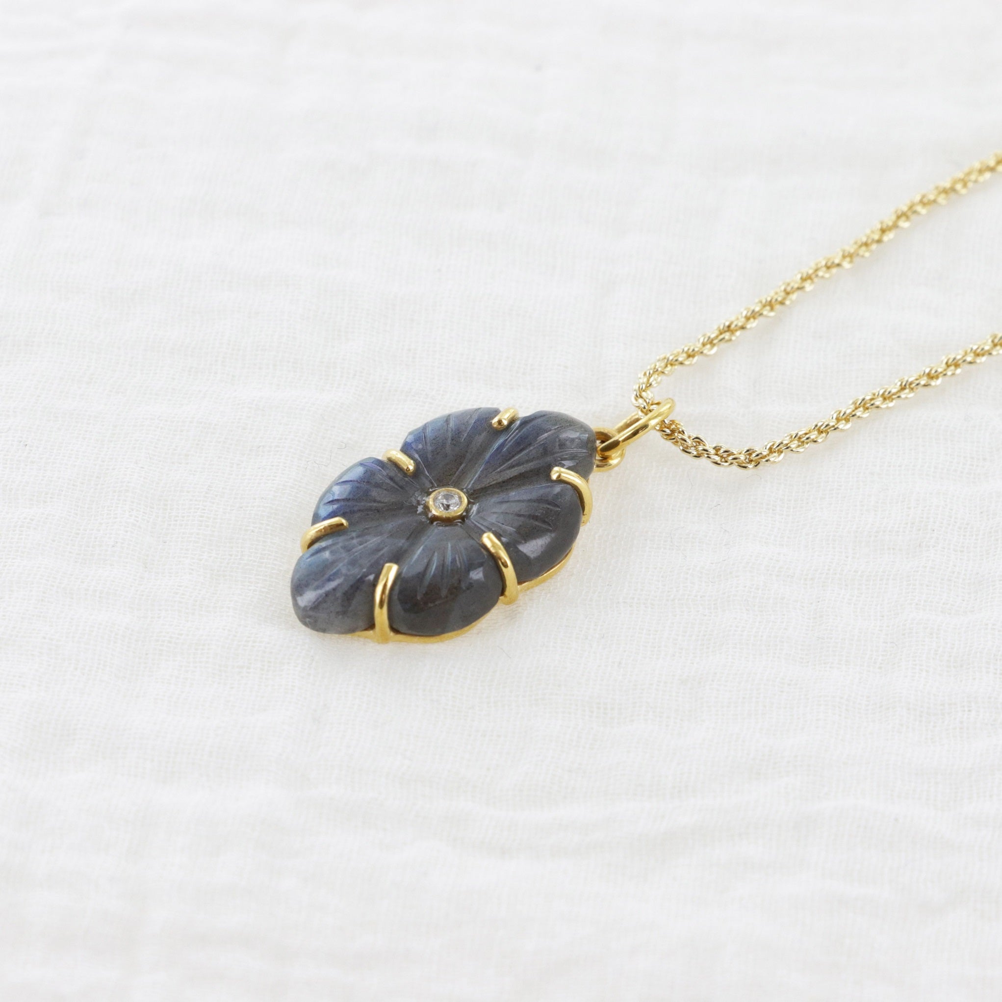 Leticia Ponti Camila Collier apatite verte 40 cm zircon
