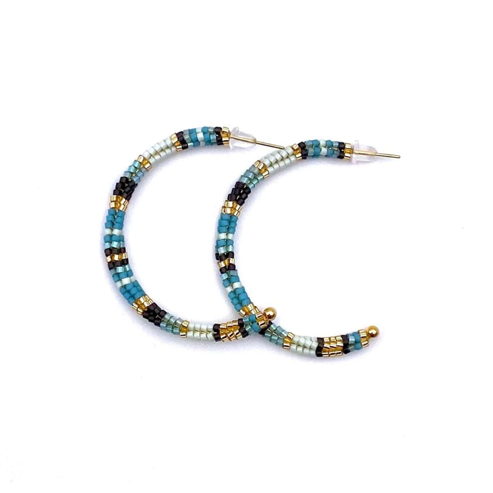 Hypnochic Snake Large créoles fantaisie perles Miyuki